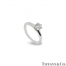 Tiffany & Co. Round Brilliant Cut Diamond Ring 0.58ct F/VS1